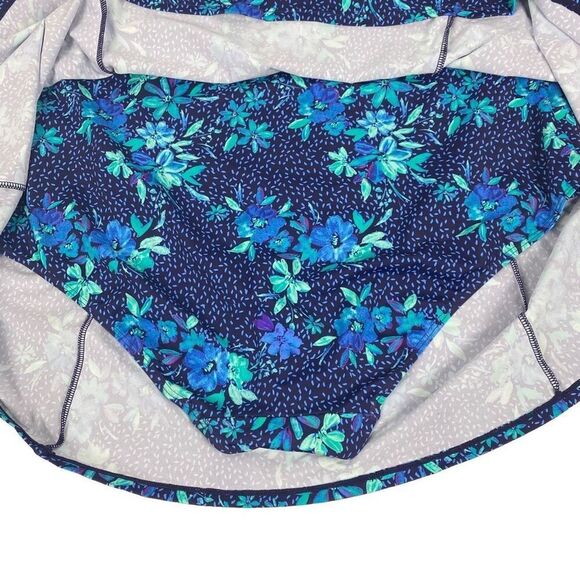 Swimsuits For All Woman's size 30 Blue Floral Print Swim Dress with built in One - Picture 9 of 10